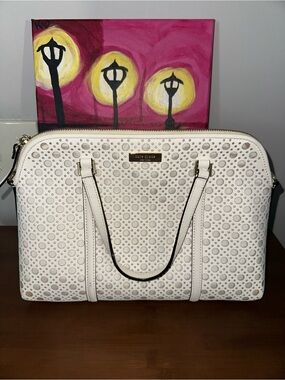 Kate Spade Cream Perforated Satchel